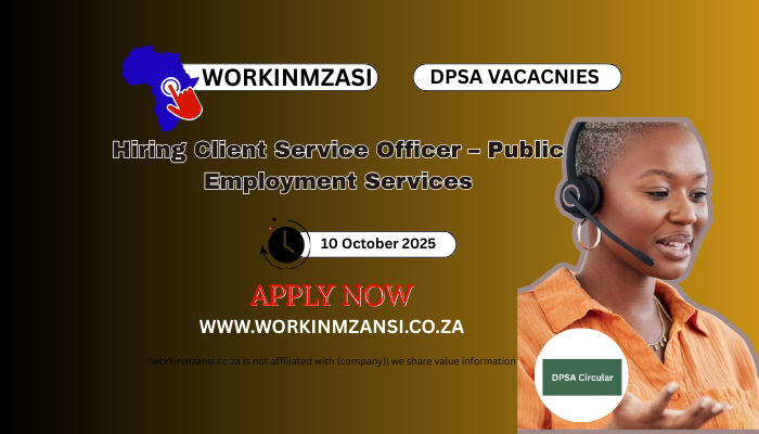 Hiring Client Service Officer – Public Employment Services