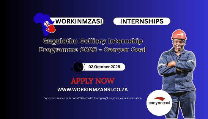 Gugulethu Colliery Internship Programme 2025 – Canyon Coal