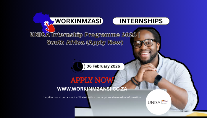 UNISA Internships Programme 2026 | South Africa (Apply Now)