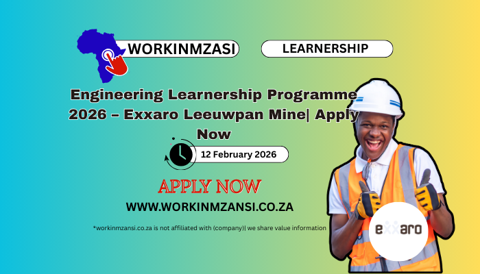 Engineering Learnership Programme 2026 – Exxaro Leeuwpan Mine| Apply Now