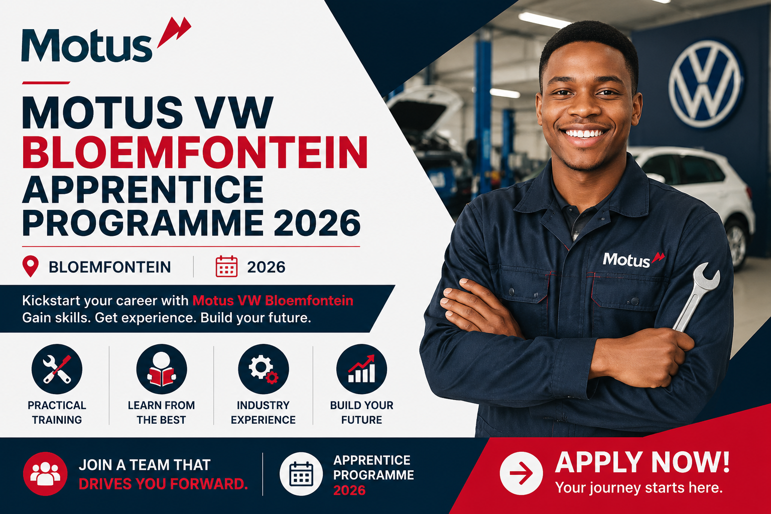 Motus VW Bloemfontein Apprentice Programme 2026